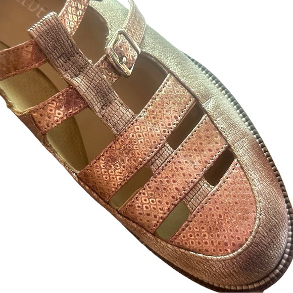 INGLEDEW’S PINK/GOLD/SILVER METALLIC SANDALS - ITALY  (SZ 41/10-10.5) - Picture 3 of 12